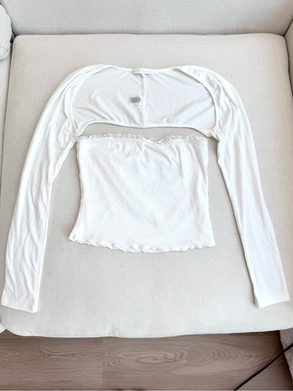 NWOT More To Come Vera Shrug Set — White (Size S)